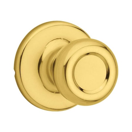 Kwikset Kwikset Tylo Polished Brass Passage Door Knob Right or Left Handed 92001-513